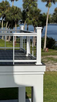 5300 sq ft 3-story custom built waterfront home - rear porch